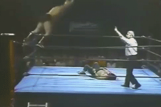 Super Mex was ahead of his time with this daring Splash off the top rope.